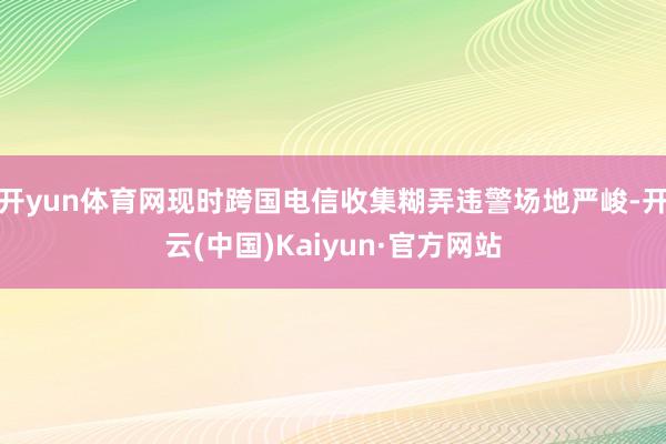開yun體育網現時跨國電信收集糊弄違警場地嚴峻-開云(中國)Kaiyun·官方網站