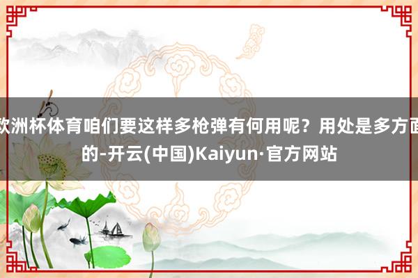 歐洲杯體育咱們要這樣多槍彈有何用呢？用處是多方面的-開云(中國)Kaiyun·官方網(wǎng)站
